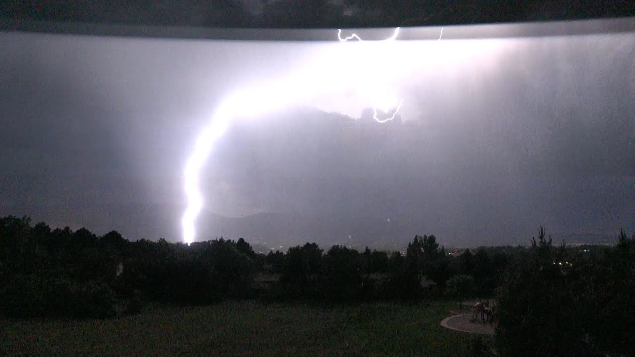 Close lightning strikes from Colorado Springs, CO - 6/28/2019