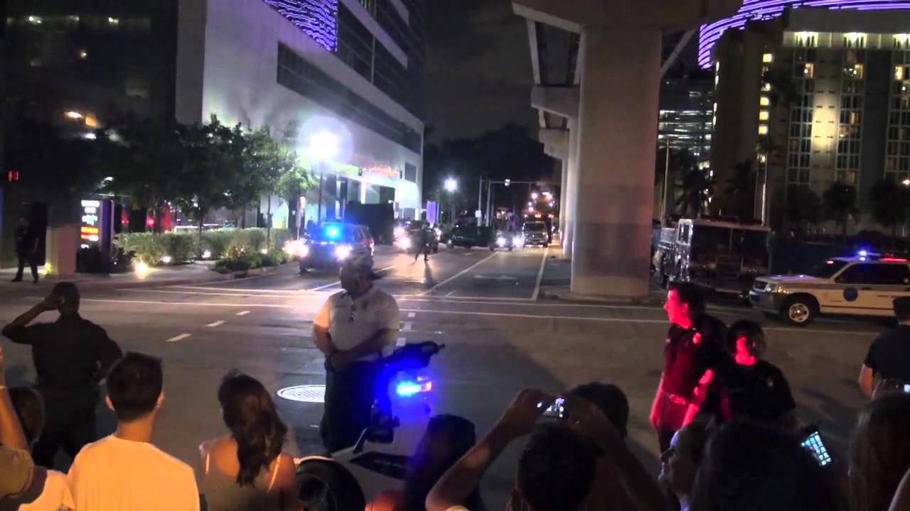 Obama's Motorcade in Miami October 11, 2012