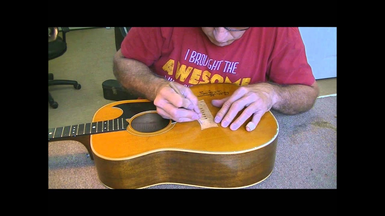 070 RSW Billy Grammer Guitar Bridge and Pickguard Repair