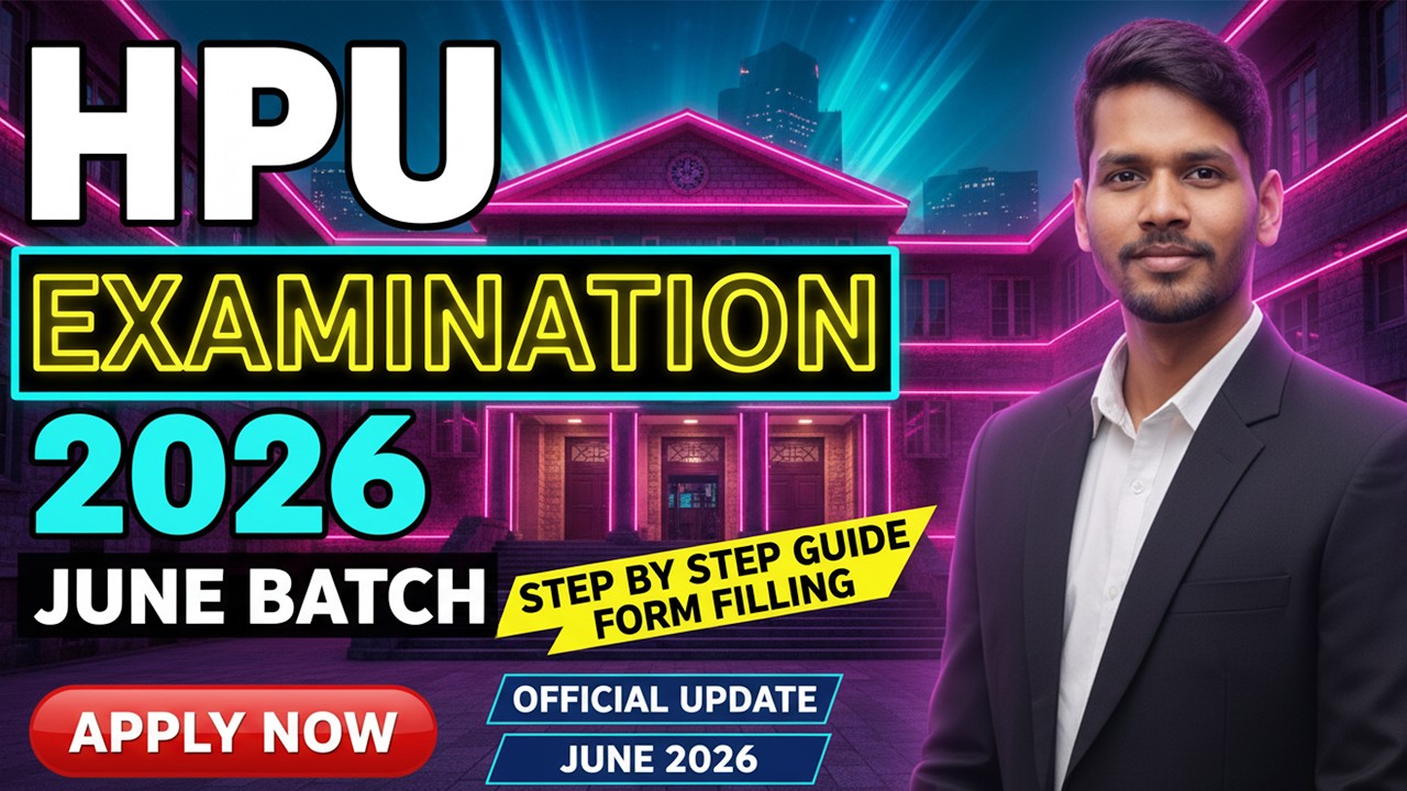 HPU Examination 2026 BIG UPDATE: June Batch Form Filling Start | How to Apply Step by Step