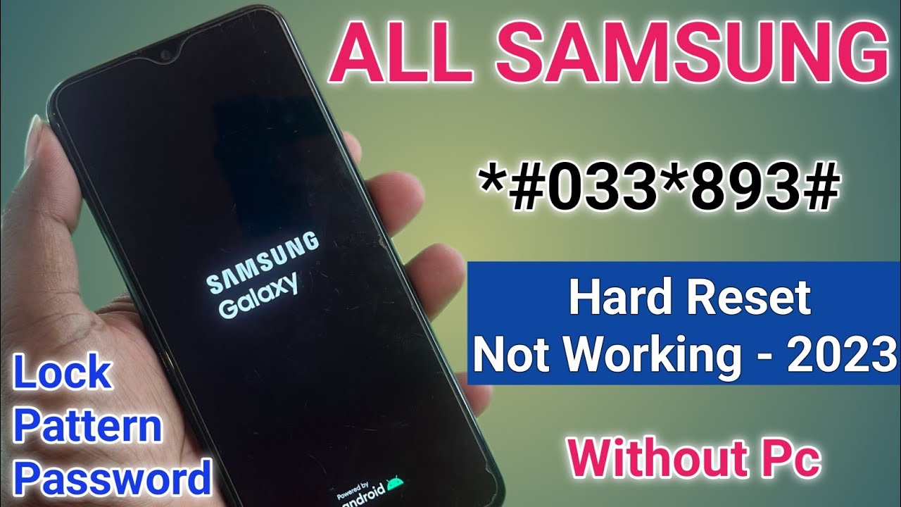 Samsung M31, A03, A12, A50, A51 Hard Reset Not Working (Without Pc 2023) Pin Pattern Lock Remove