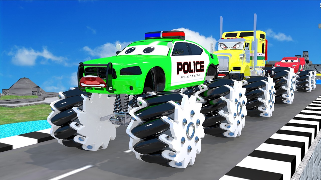 McQueen Escapes the Steel Monster? – Police Ambush for a Thrilling Rescue in the Control Room!