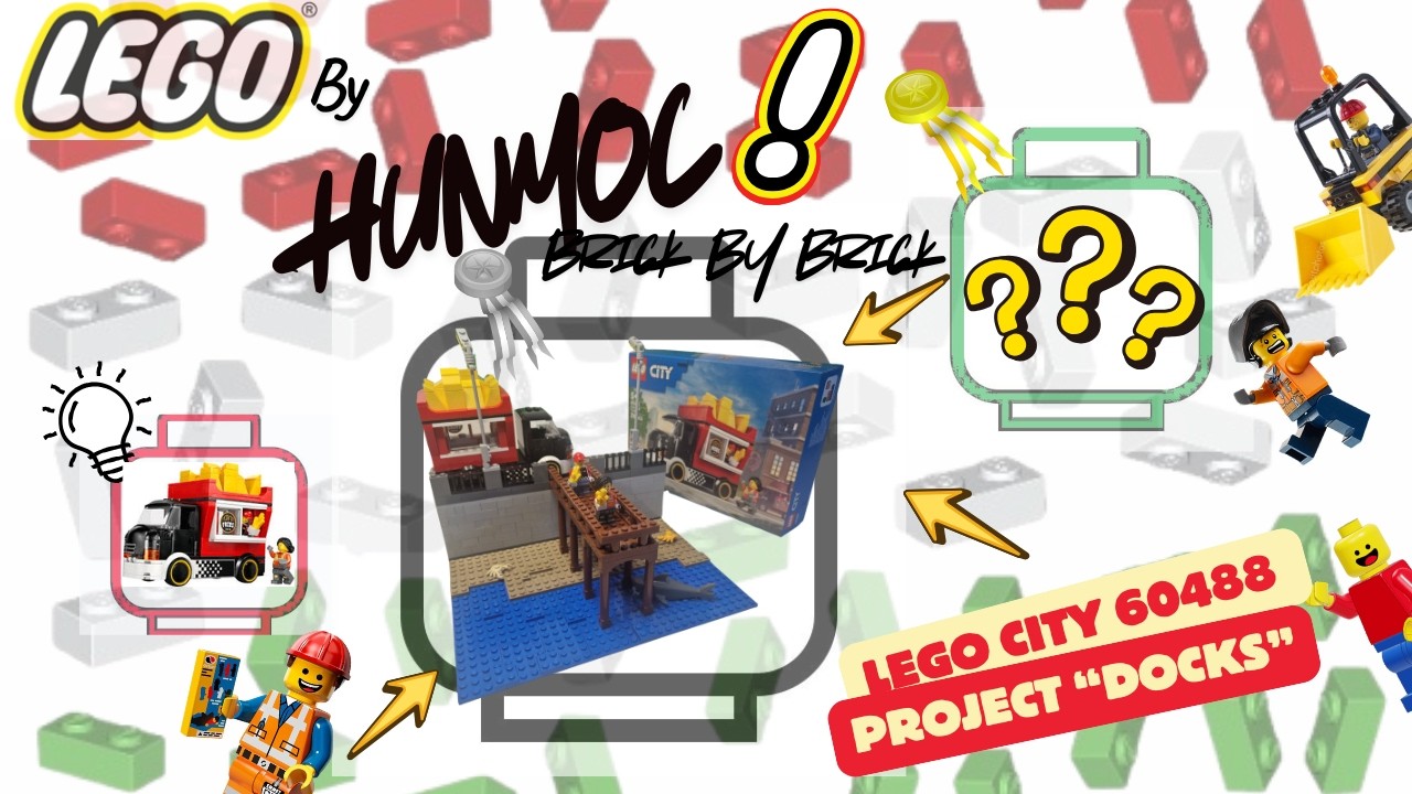 LEGO CITY Fries Food Van 60488 & HunMoc 