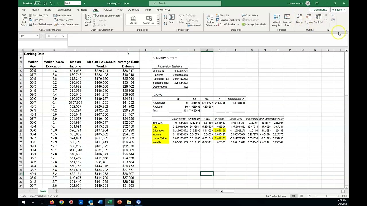 Building good multiple regression models in Excel