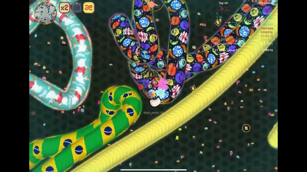 wormate.io🐛6,970,000 SCORE!!!|i fight with a lot of worms!!
