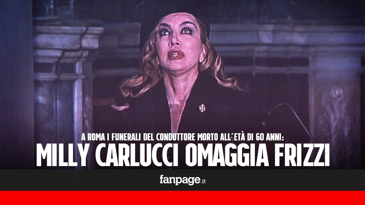 Funerali Fabrizio Frizzi, Milly Carlucci in lacrime legge alcuni passi del Vangelo