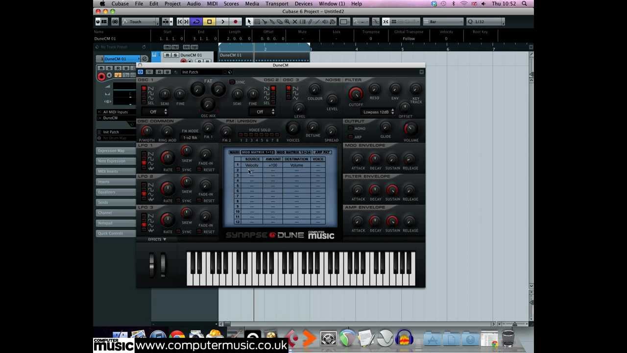 Moombahton lazer synth FX with Dune CM (Computer Music magazine #177)