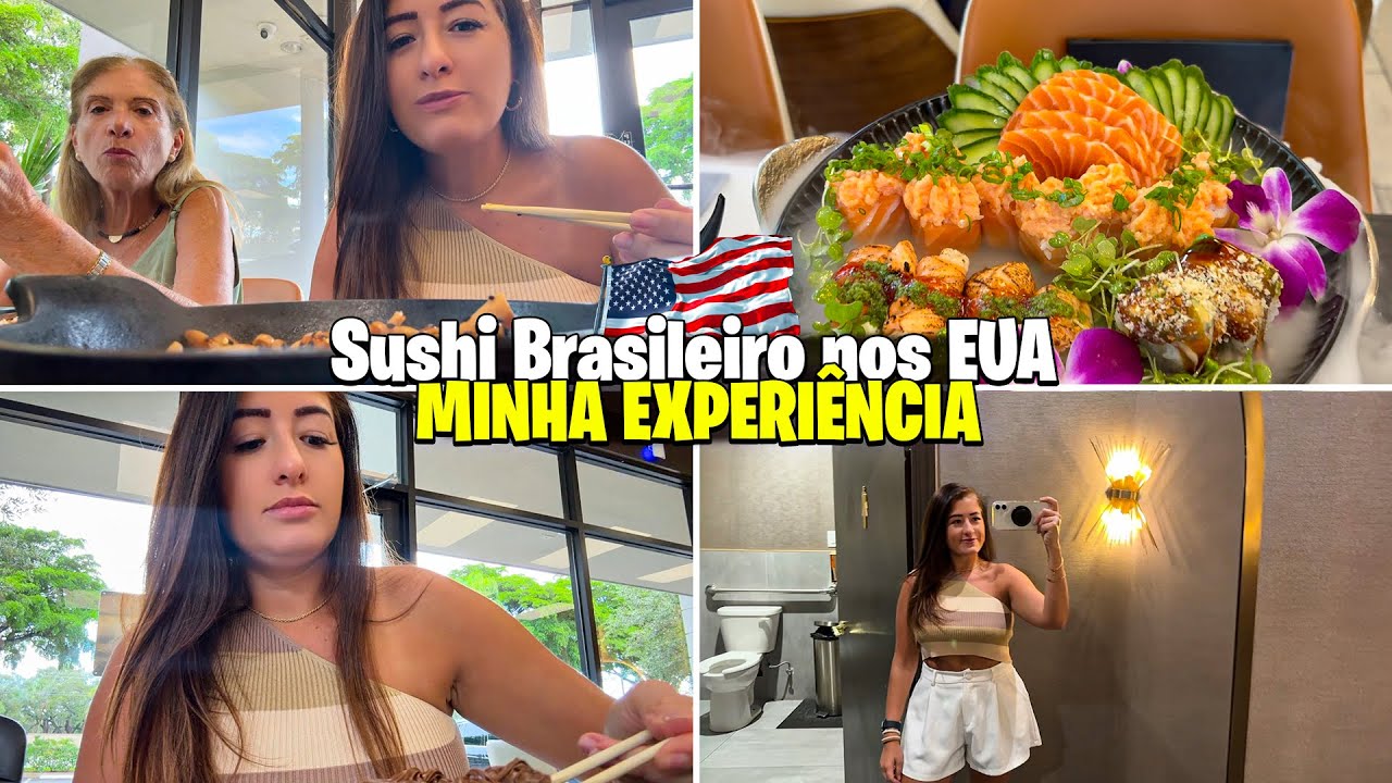 SUSHI BRASILEIRO NOS EUA  🍣🇺🇸 | EXPERIÊNCIA INCRÍVEL COM MINHA MÃE!
