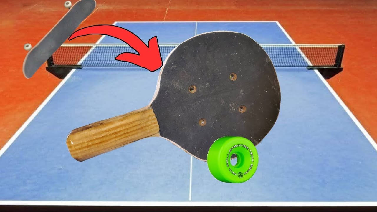 Making a ping pong paddle from old skateboard