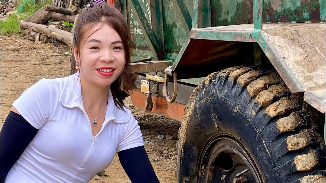 The challenge for the female mechanic: repairing an abandoned mini-engine.