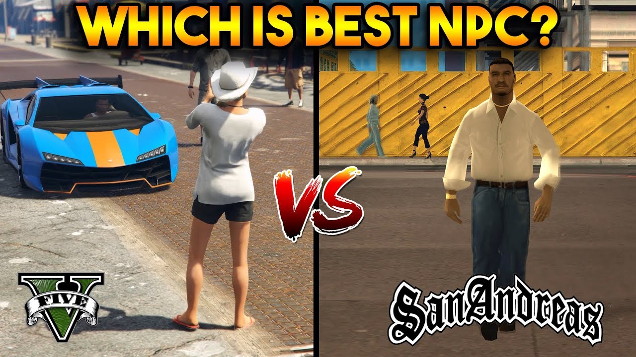 Какой лучший NPC? (GTA 5 AI против GTA SAN ANDREAS AI)