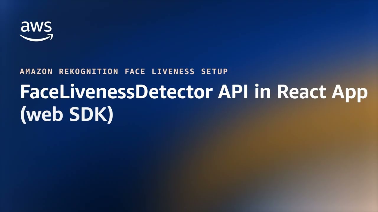 Configuring AWS Amplify Resources for Amazon Rekognition FaceLiveness API - Step 1