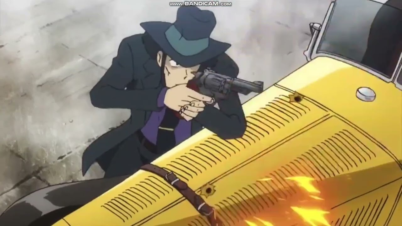 Jigen shooting, but with vine boom/LOUD