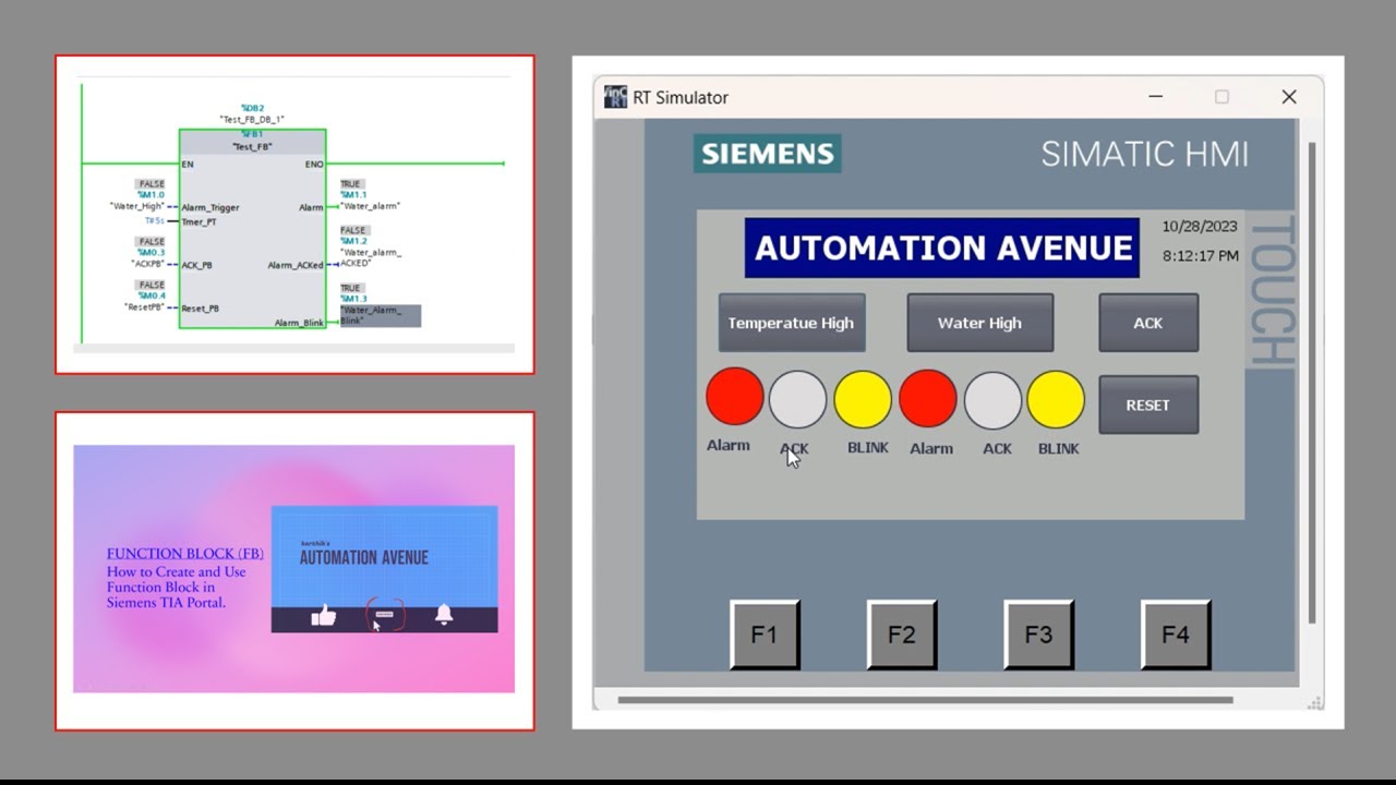 Как создать и использовать функциональный блок в Siemens TIA Portal | Siemens PLC | Блок управлен...