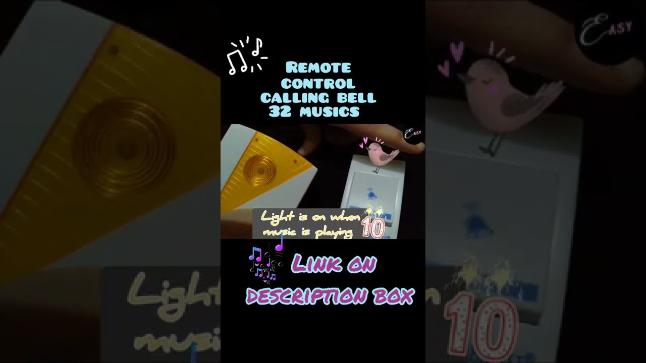 #shorts  Musics of Remote Control DoorBell #review #doorbell #callingbell #music #melody  #easy