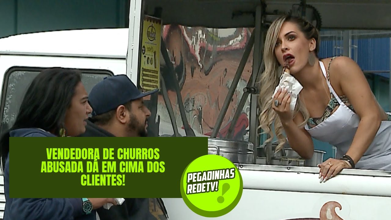 VENDEDORA DE CHURROS ABUSADA DÁ EM CIMA DOS CLIENTES! | Pegadinhas RedeTV!