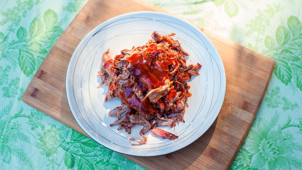 Carne de cerdo ahumado a la BBQ (pulled pork)