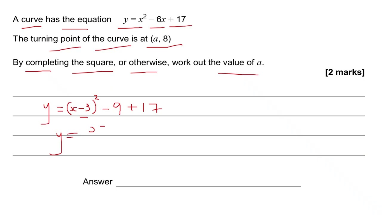 CTS Maths Complete the Square