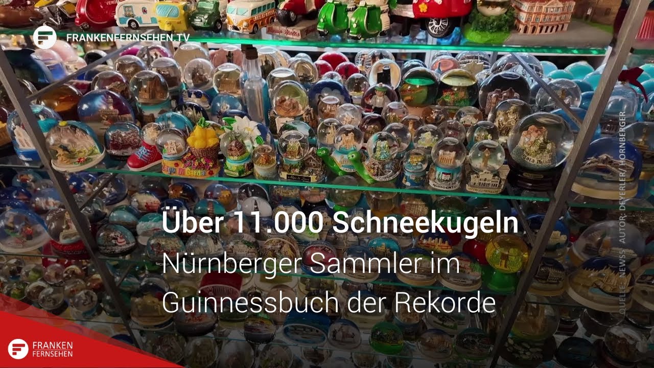 N&uuml;rnberger Sammler im Guinnessbuch der Rekorde: In 40 Jahren &uuml;ber 11.000 Schneekugeln gesammelt