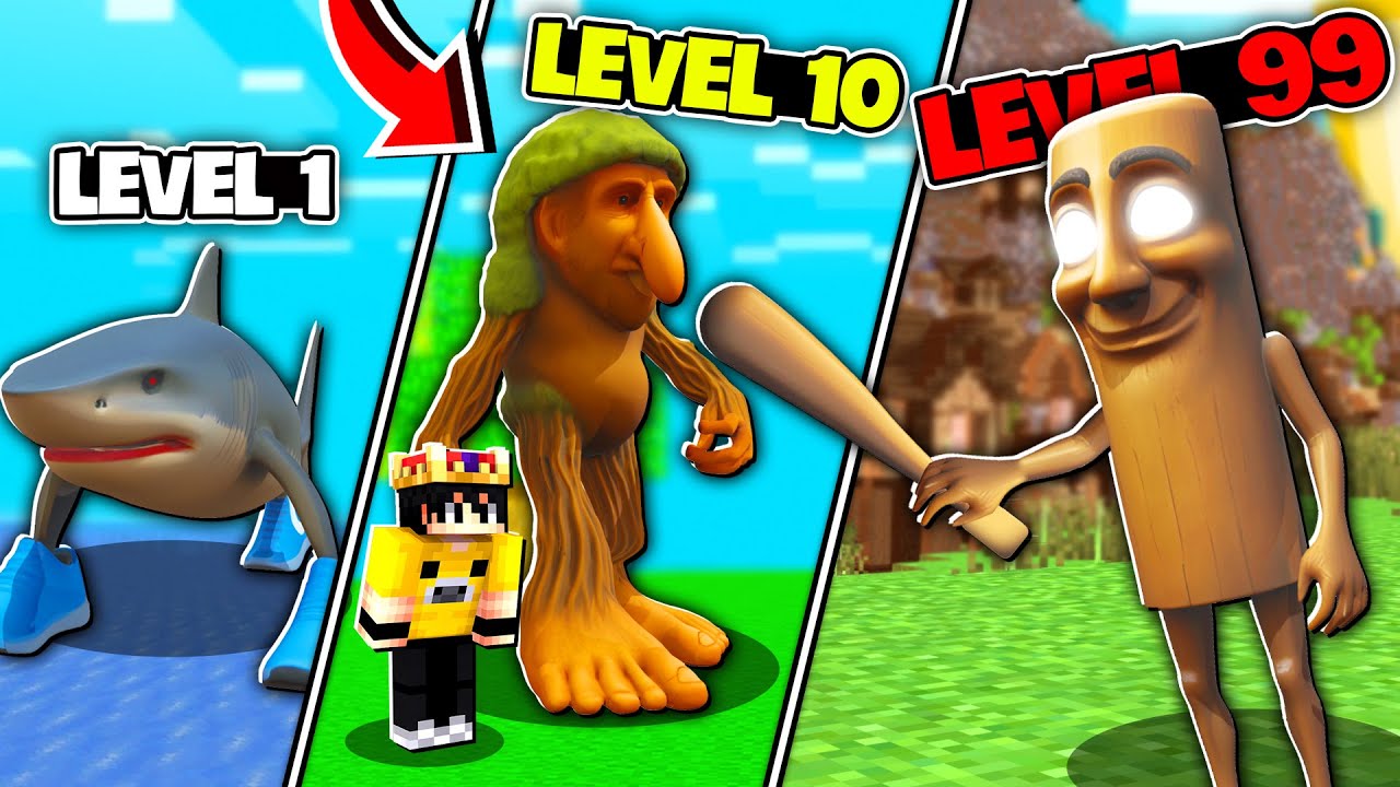 Minecraft TUNG TUNG TUNG KARAKTERLERİNE EVRİMLEŞİYORUM!