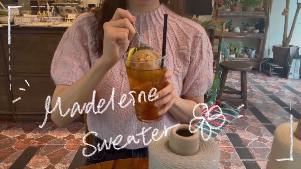 [뜨개로그] 봄을 담은 마들렌 스웨터🌸ㅣ대학생 뜨개로그ㅣMadeleine Sweater l 첫 탑다운ㅣ서촌 카페 추천ㅣ솜솜뜨개 아르떼ㅣ도쿄 유자와야ㅣknitting v-log