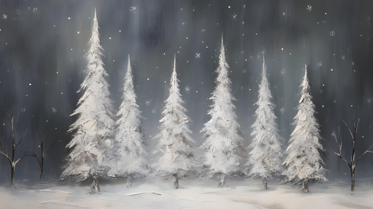 Snowy Pines | Winter and Christmas Art