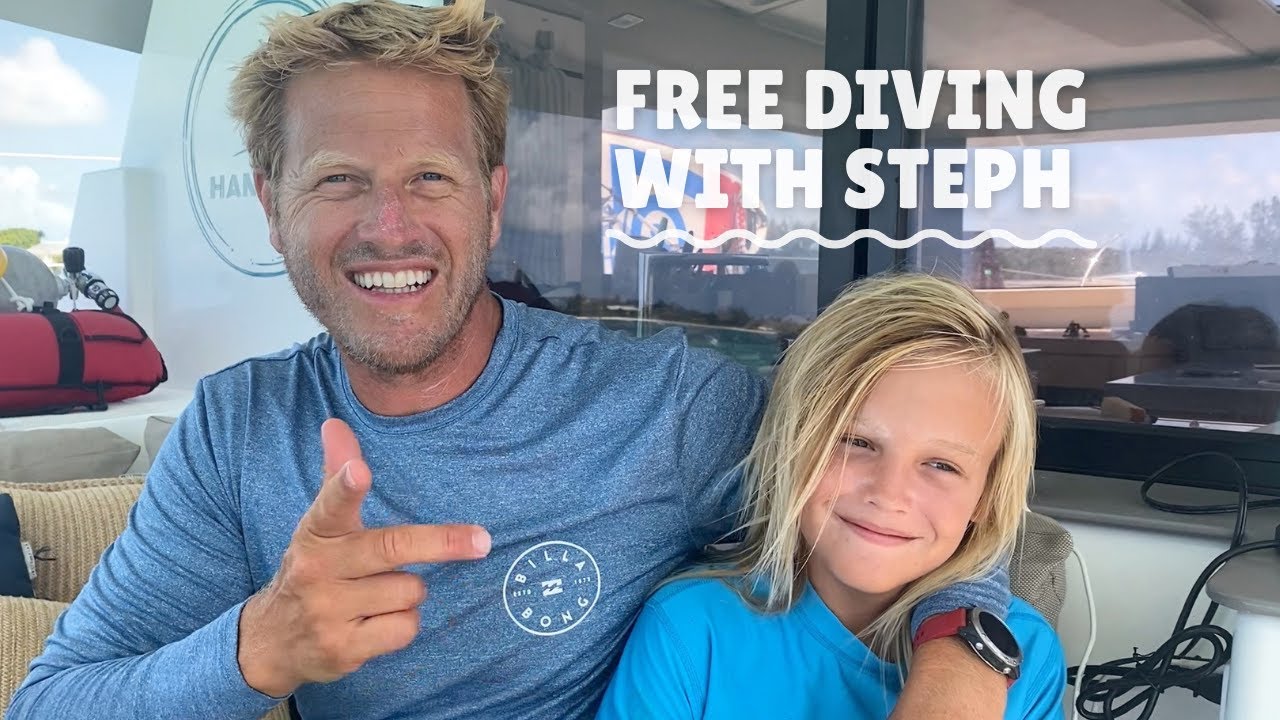 Freediving with Steph!  #freediversteph #sailing #bahamas #growinguponaboat Ep 67