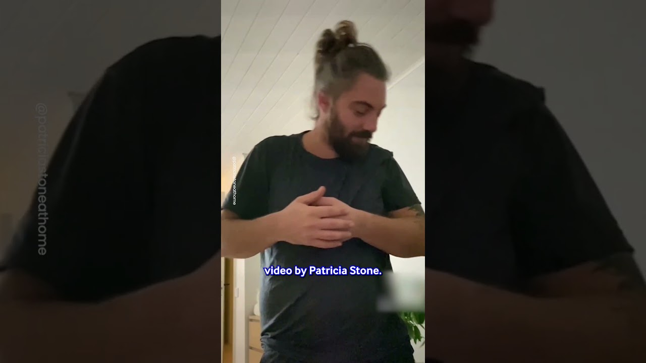 Sleepy Dad Cuddles Invisible Baby 😂