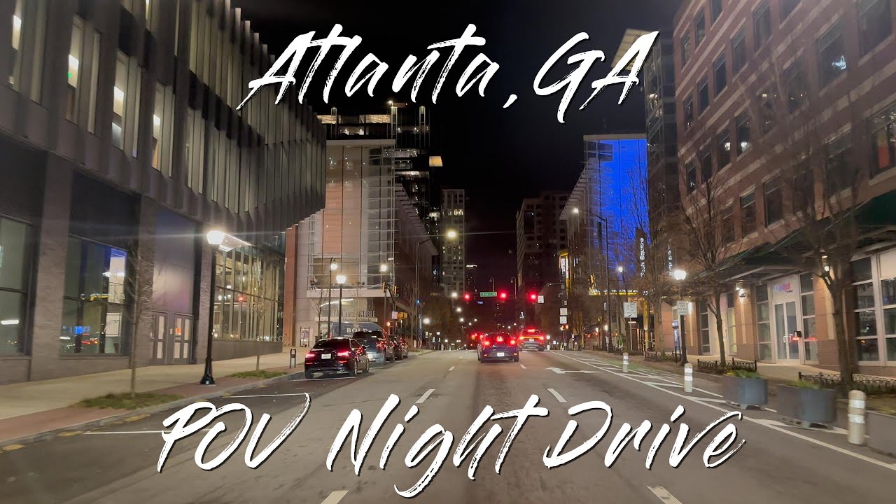 4K 60FPS POV Winter Night Drive ❄️🌃 Atlanta, GA | Late Night City Cruise 🚗