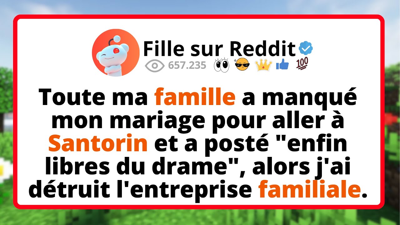 Toute ma FAMILLE a manqué mon mariage pour ALLER à Santorin et a posté 