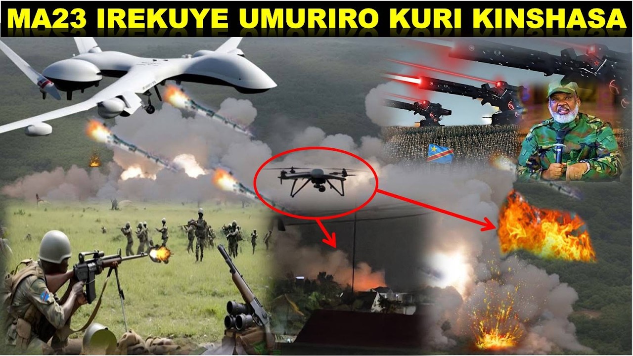 ⛔KINSHASA IRICUZA.#ma23 IREKUYE UMURIRO UTAZIMA NYUMA YA #DRONE YAHUSHIJE #NANGA NA #MAKENGA I #goma