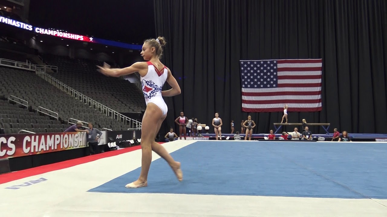 Grace McCallum - Podium Training Floor Exercise  - 2019 U.S. Gymnastics Championships
