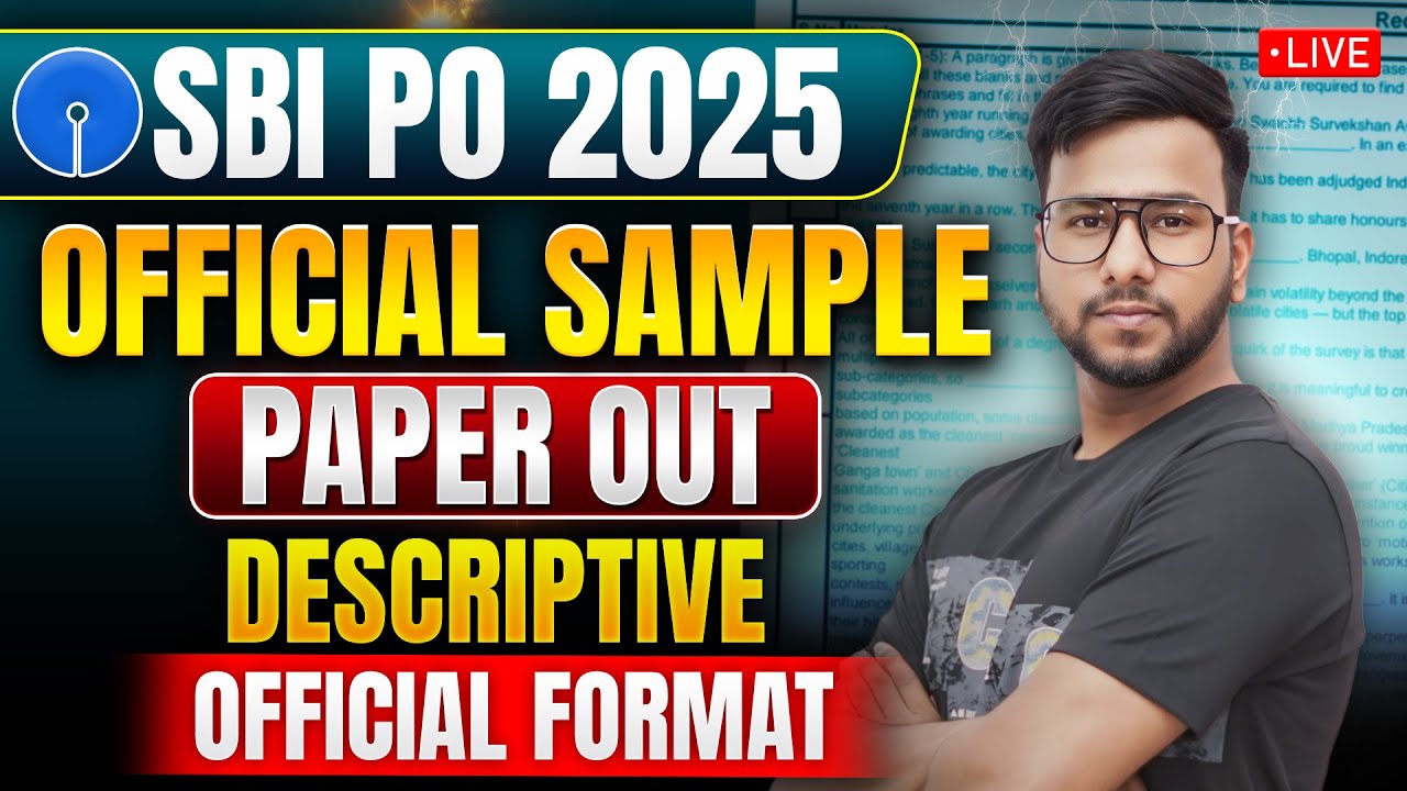 SBI PO 2025-26 | ОФИЦИАЛЬНЫЙ ОБРАЗЕЦ ДОКУМЕНТА | Описательный официальный формат | Английский язы...