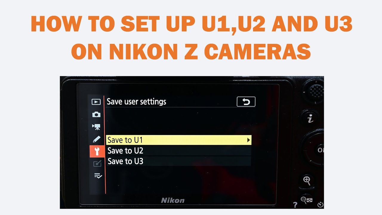 Как настроить U1, U2 и U3 на камерах Nikon Z: широкоэкранный режим 4K