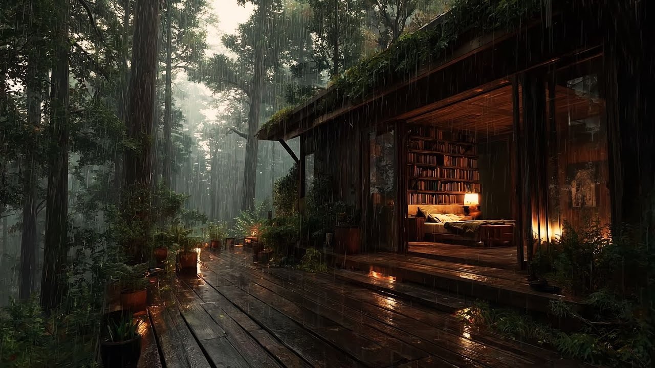 Rainy Forest Escape &ndash; Cabin Ambience with Soothing Rain and Nature Sounds