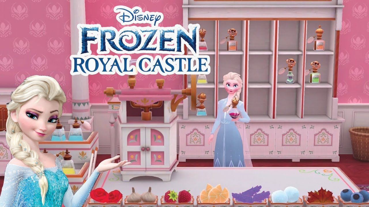 Disney Frozen Royal Castle - Elsa  Anna Doll House Kids Game | How to make Perfume ?