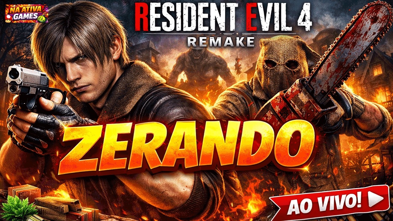 AO VIVO ✅ NA ATIVA ATÉ ZERAR - RESIDENT EVIL 4 REMAKE  !PIX