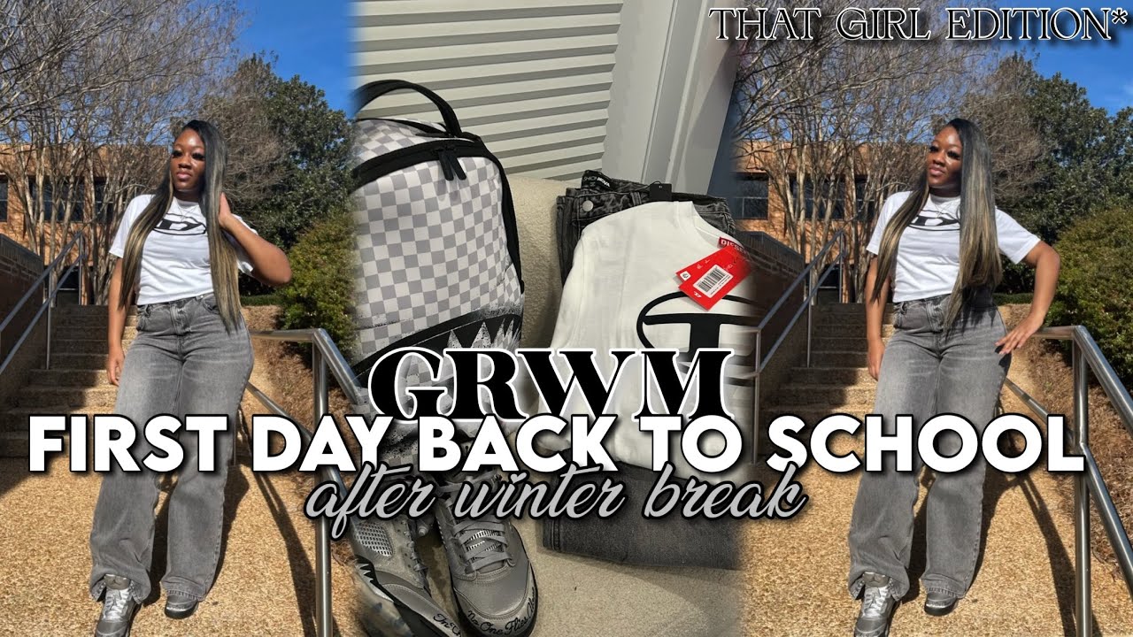 GRWM: First Day Back To School *after winter break*| Pack Book-bag + more