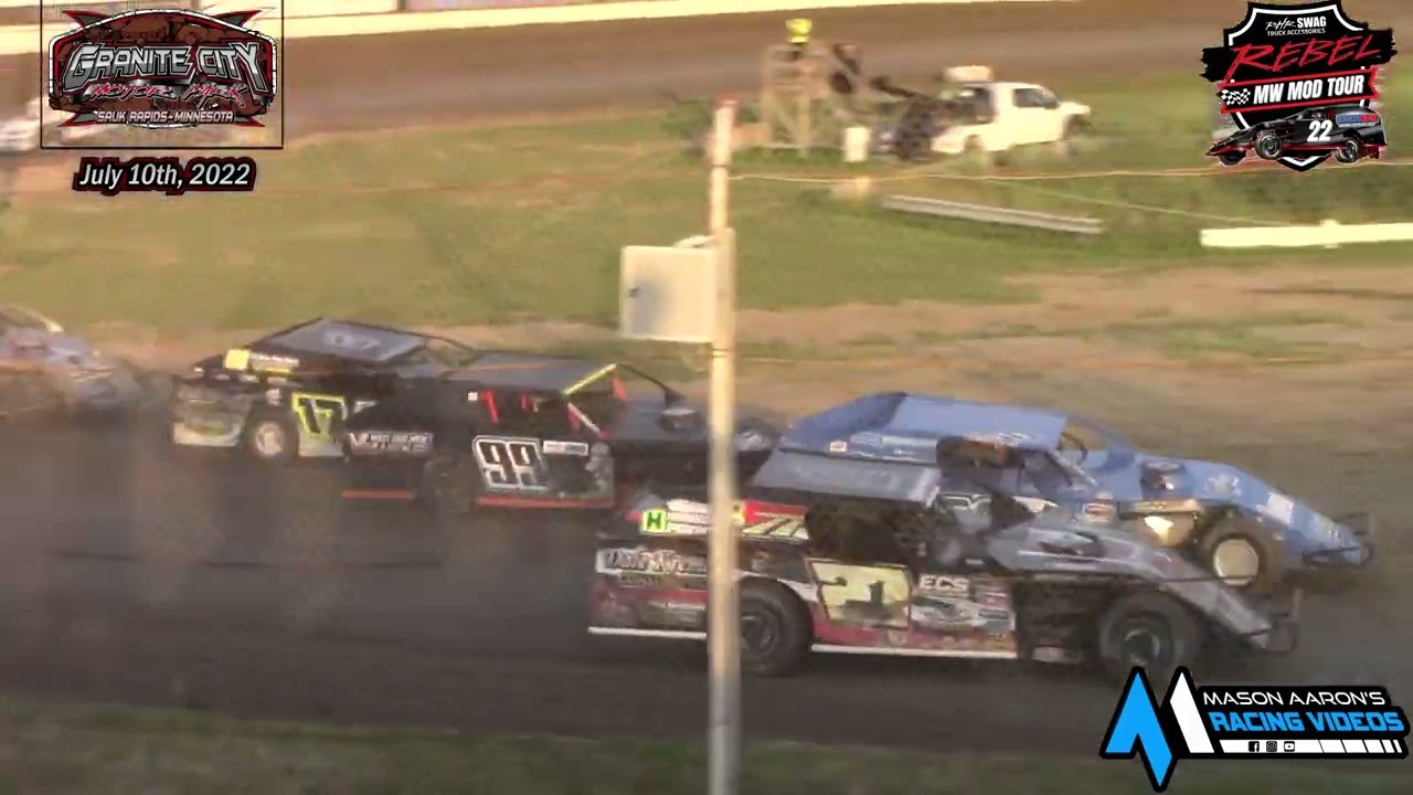 Granite City Motor Park Rebel WISSOTA MW Mod Tour A-Main (7/10/22)