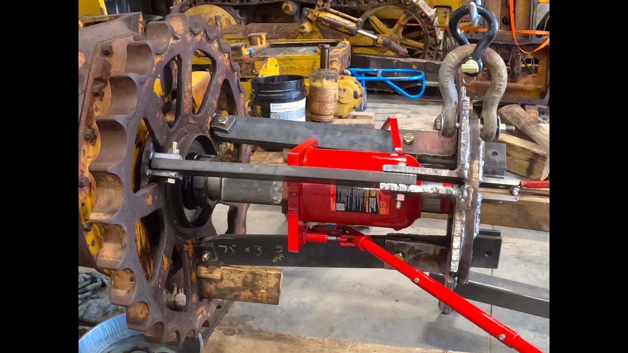 Pulling sprockets with a home-made puller! 1939 Caterpillar D4 