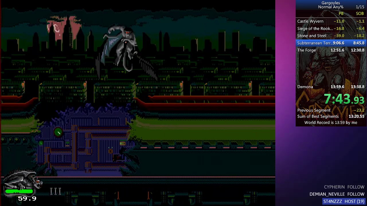 Gargoyles Normal Any% Speedrun 13:06 WR