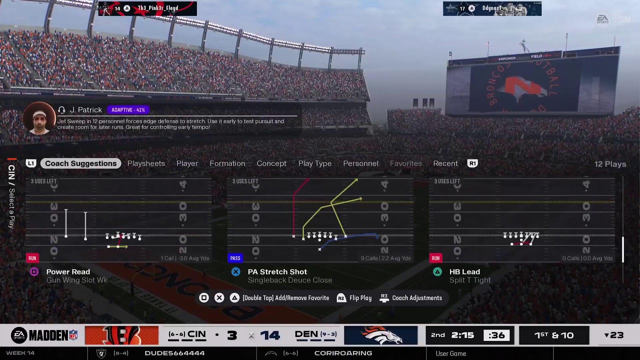 SMF LG game, Week 14