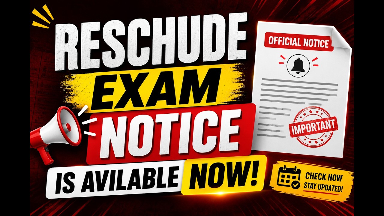 RE-SCHEDULE OF EVEN SEMESTER (REGULAR/ BACK) OFFLINE EXAMINATIONS: 2025-26.