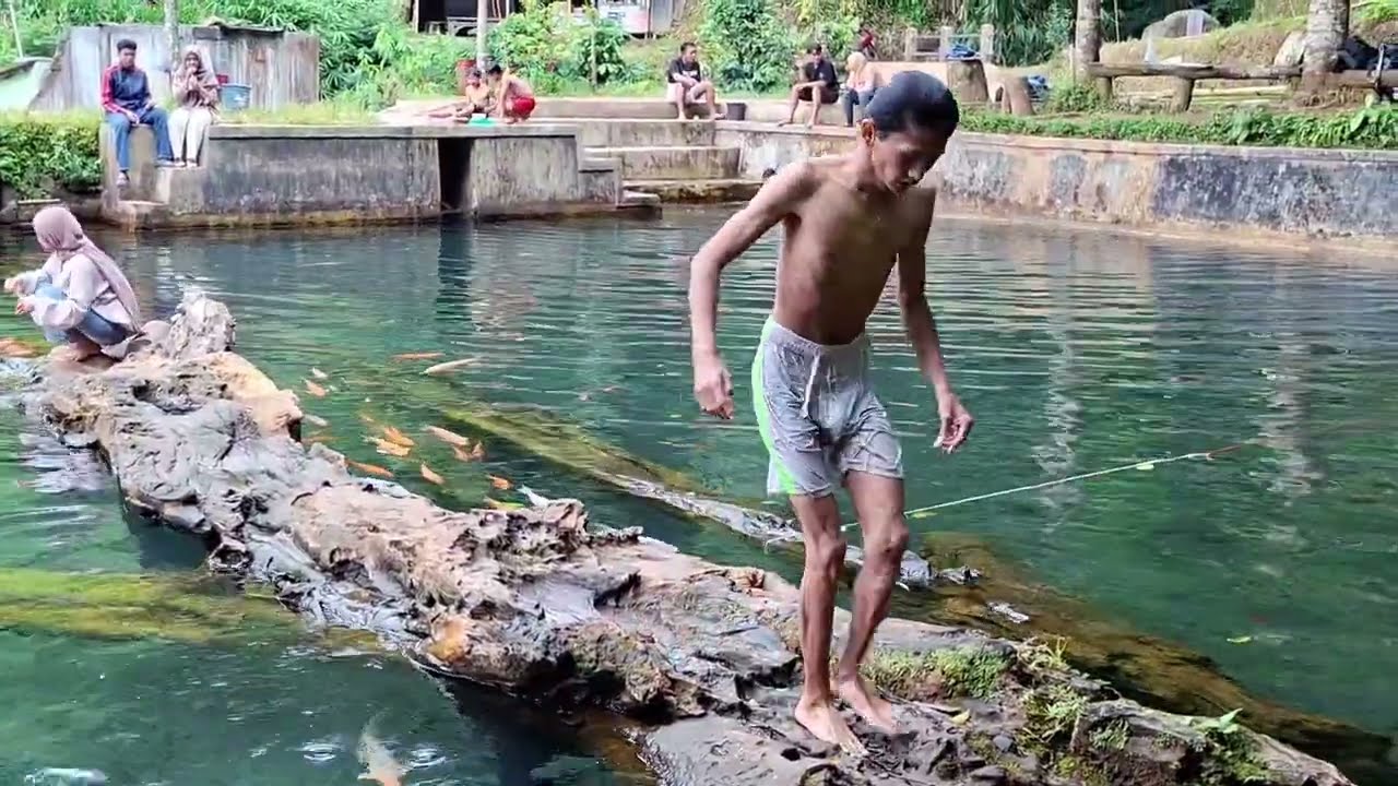 Today's activity is swimming in a natural pool 