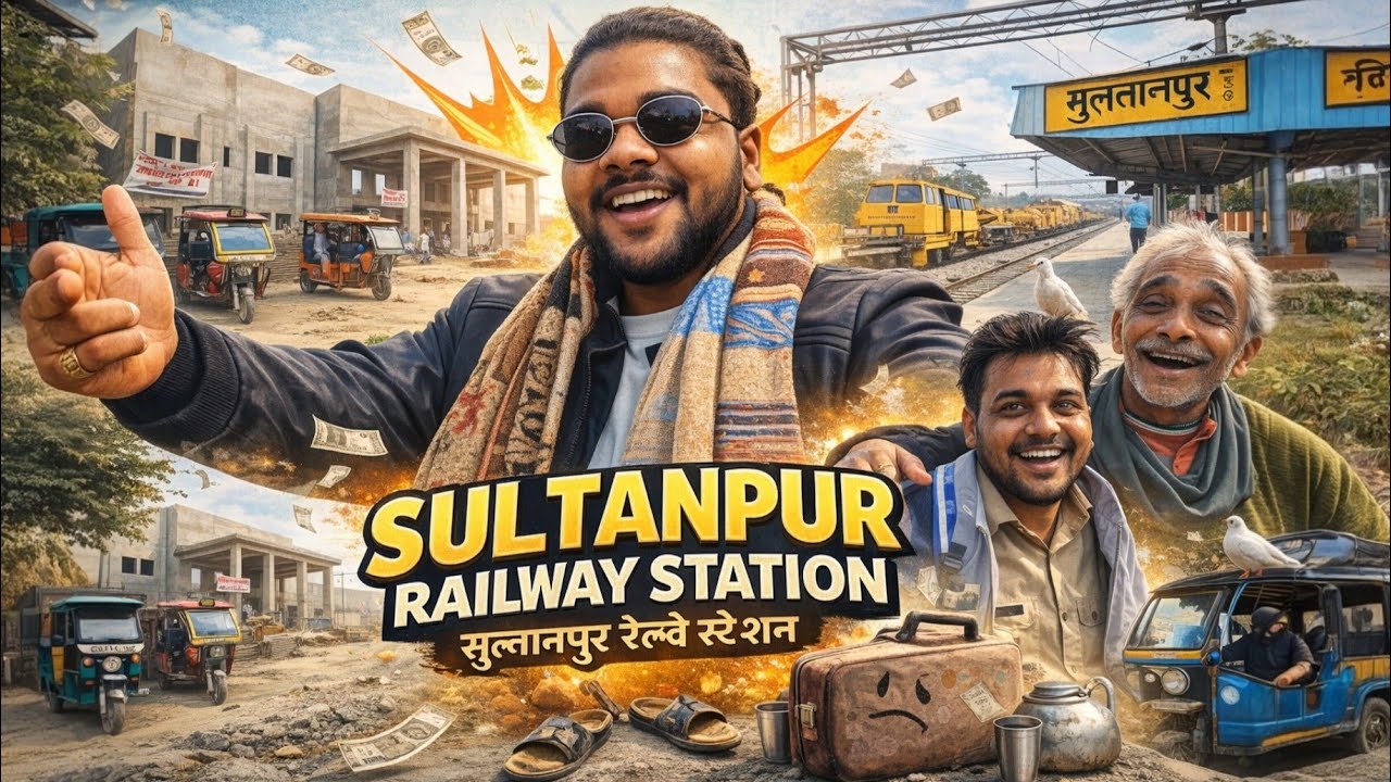 सुल्तानपुर का रेलवे स्टेशन | Sultanpur Railway Station | Deepak Bhai | Comedy Vlog Video 