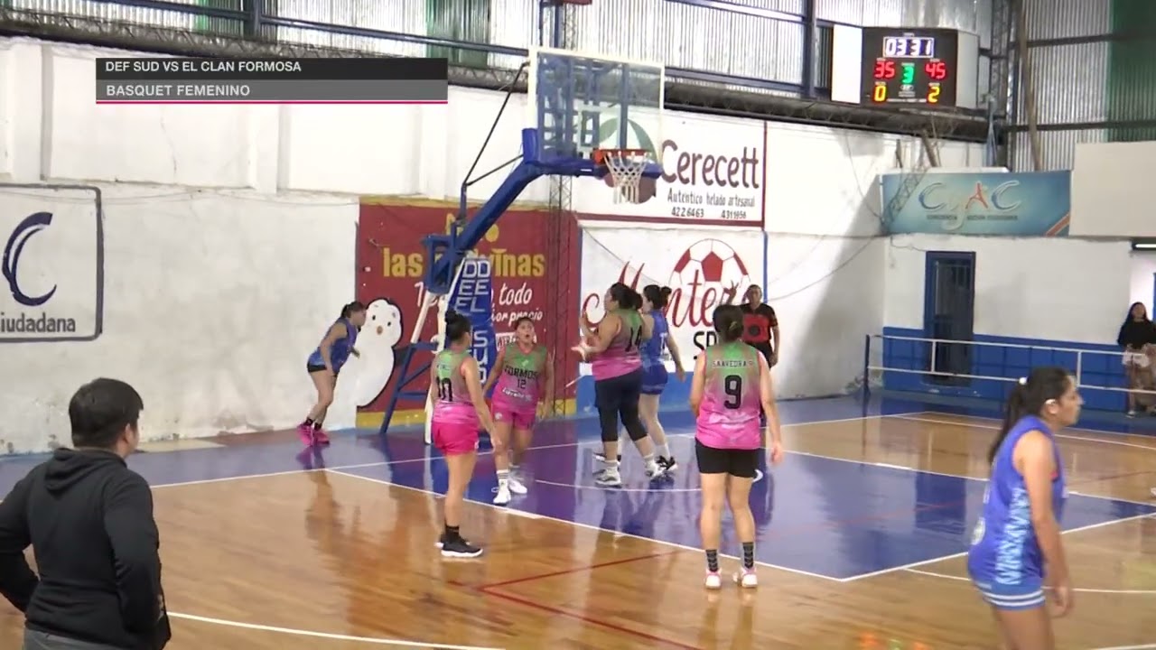 BASQUET FEMENINO 2026: CLAN DE FORMOSA VS DEFENSORES DEL SUD  Bloque 3