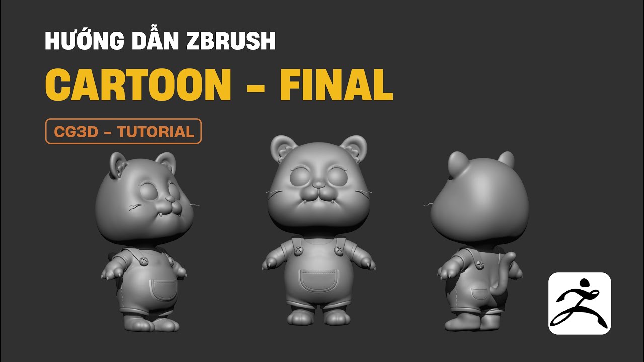 Tự học ZBrush | Cách tạo nhân vật hoạt hình 3D | Part 03 - Final | CG3D TUTORIAL #zbrush #cg3d