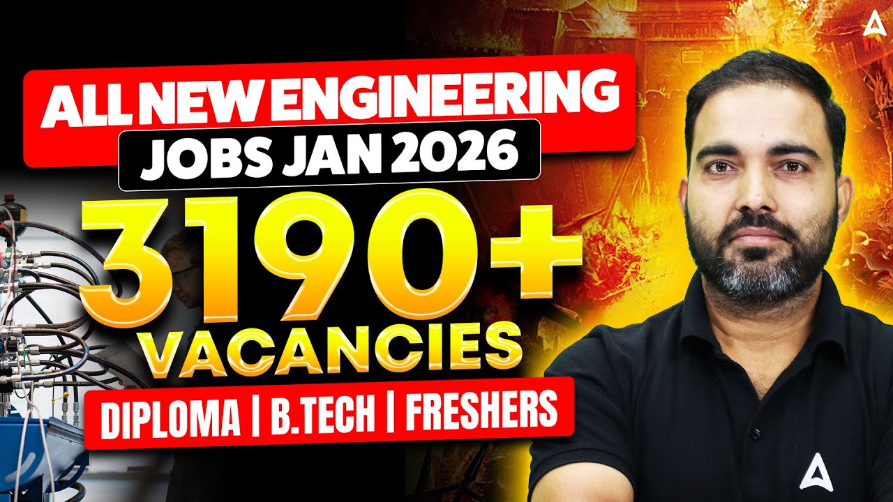 All New Engineering Jobs Jan 2026 | 3190+ Vacancies | Diploma & B.Tech Freshers