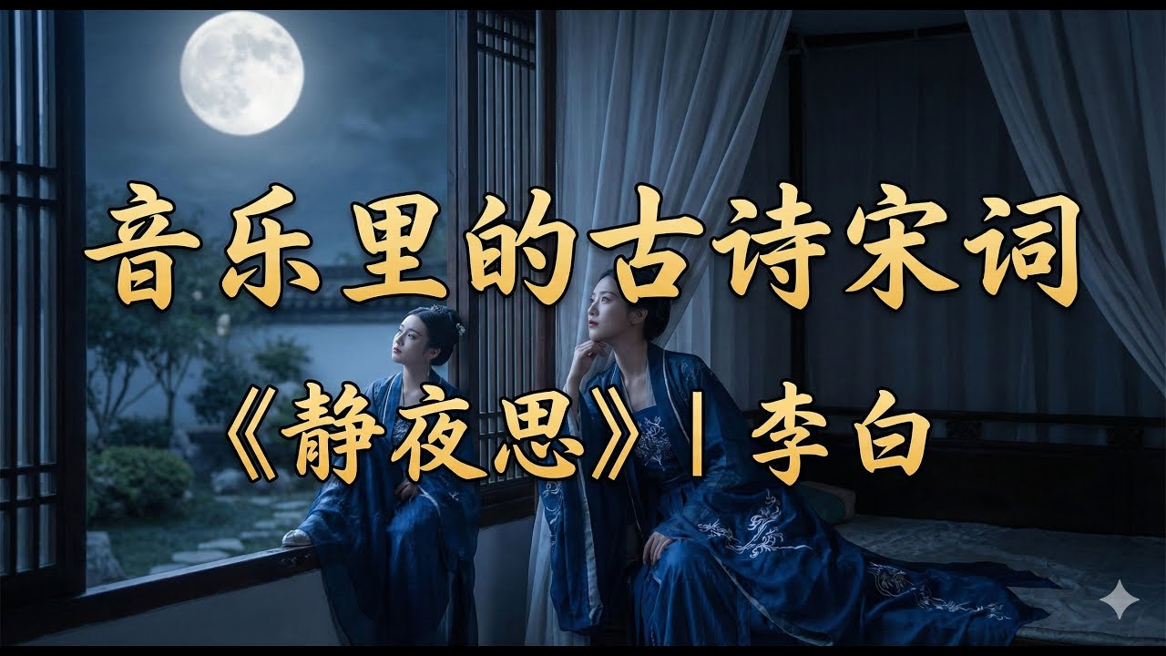 노래로 배우는 중국고시  《静夜思》｜李白 /音乐里的古诗宋词