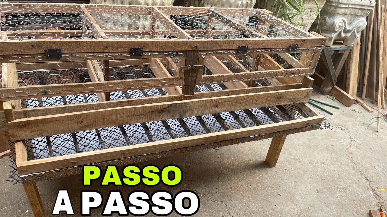 COMO FAZER UMA GAIOLA PARA TIRAR OVOS FÉRTEIS DE CODORNAS / Passo a passo
